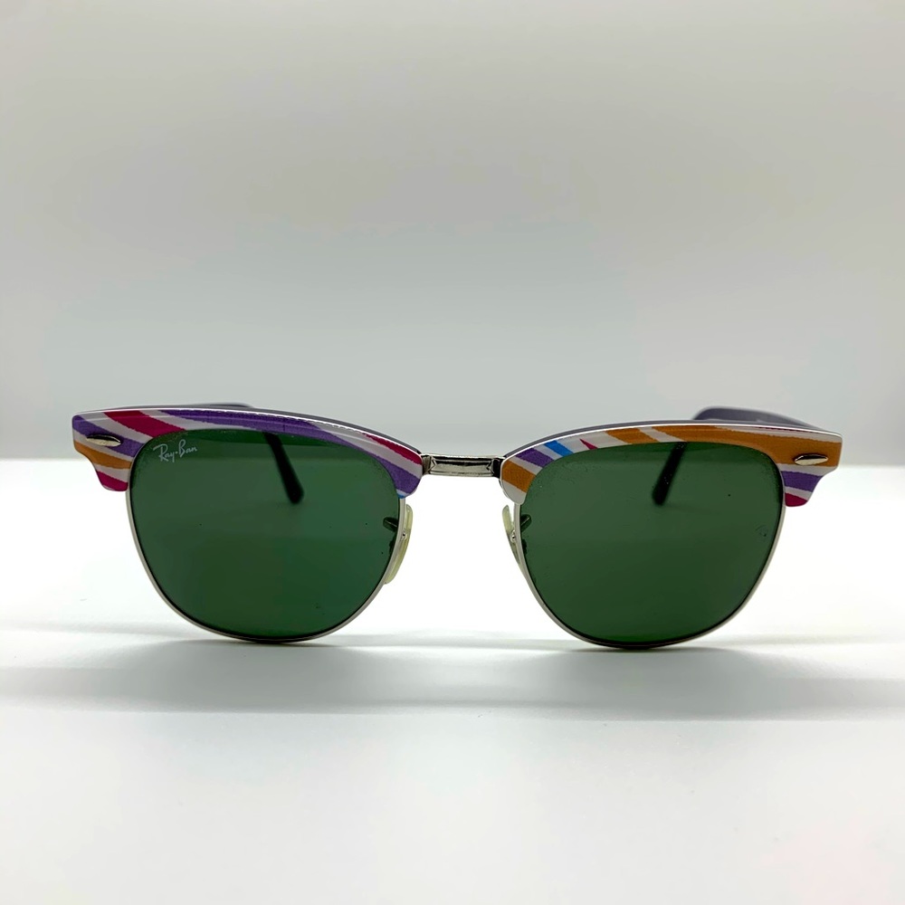 Ray-ban Clubmaster Sunglasses - Striped, Multicolor